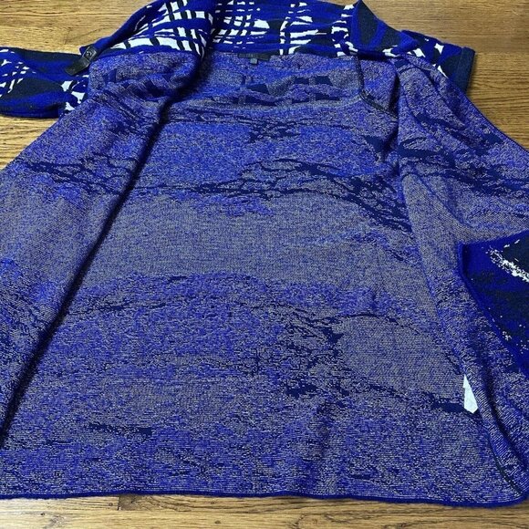 Diktons Barcelona Sweater Jacket Artsy Cowl Neck Wrap Wool Duster - Picture 9 of 16